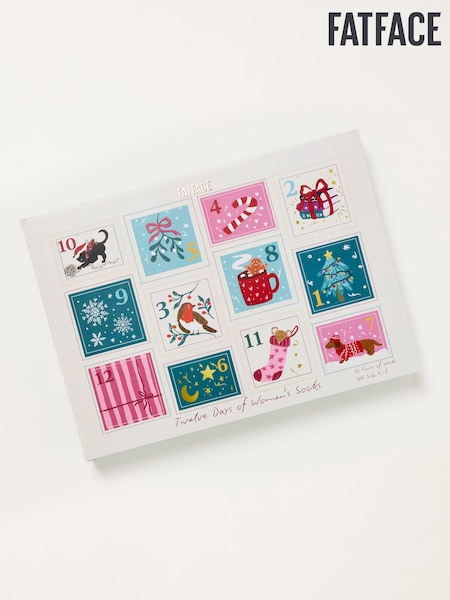 Multi - Fatface 12 Days Of Socks Christmas Advent Calender