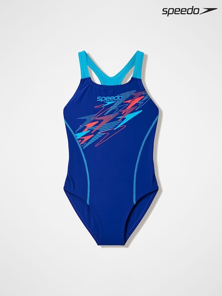 Blue - Speedo Medley Logo Medalist Swimsuit
