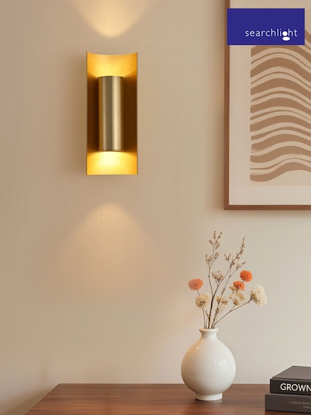 Searchlight Gold 2 Light Metal Wall Light (V55232) | £34