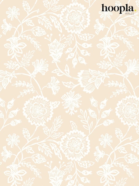 Hoopla Walls Putty Evelyn Trail Bone A4 Wallpaper Sample (V55398) | £1