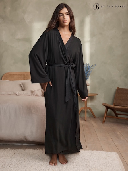 Black - B By Ted Baker Lyocell And Wool Blend Cardigan Black Robe