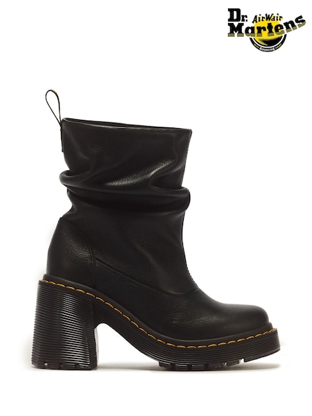 Black - Dr. Martens Kasey Lo Pull-on Soft Virginia Boots