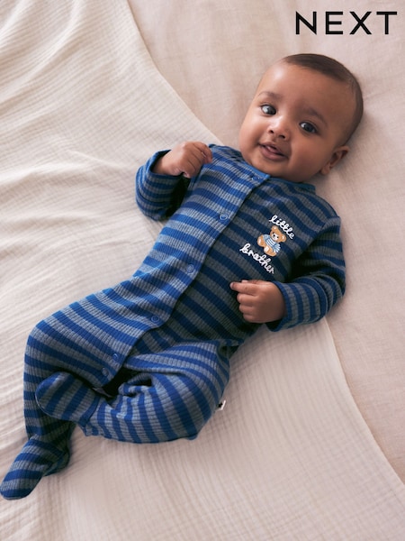 Navy Little Brother - Family Baby Sleepsuit (0-2yrs)