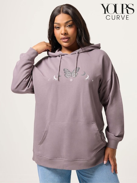 Yours Curve Purple Celestial Hoodie (V56335) | £29
