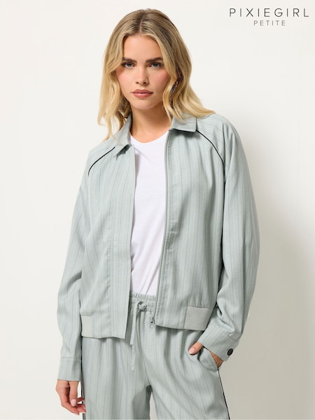 PixieGirl Petite Blue Striped Raglan Jacket (V56359) | £45