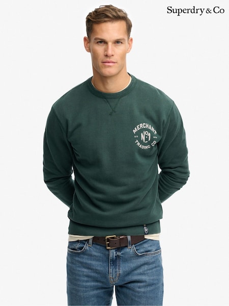 Superdry Green The Merchant Store Graphic Swaettop (V56969) | £50