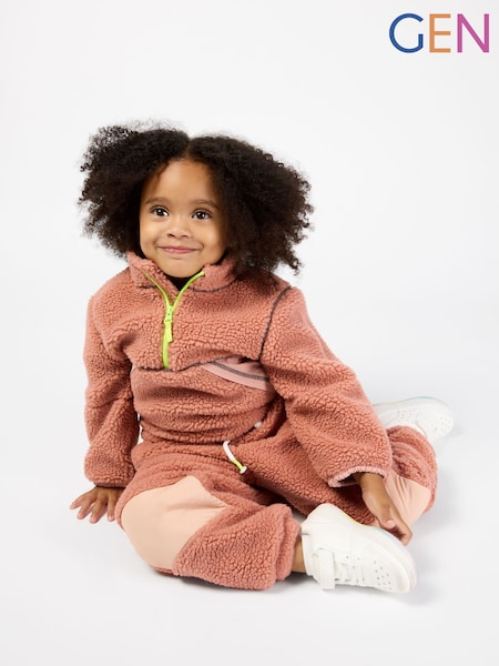 GEN Pink Borg Joggers (V57164) | £20