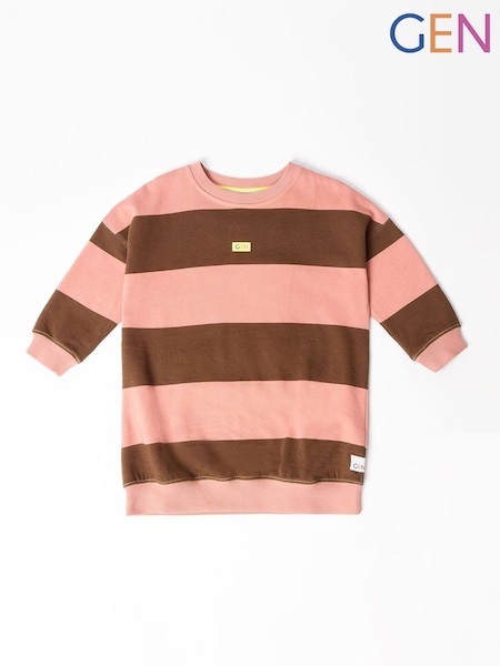 GEN Pink Stripe Sweat Dress (V57178) | £28