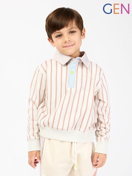 GEN Pink Gen placket Rugby Polo T-Shirt (V57305) | £20