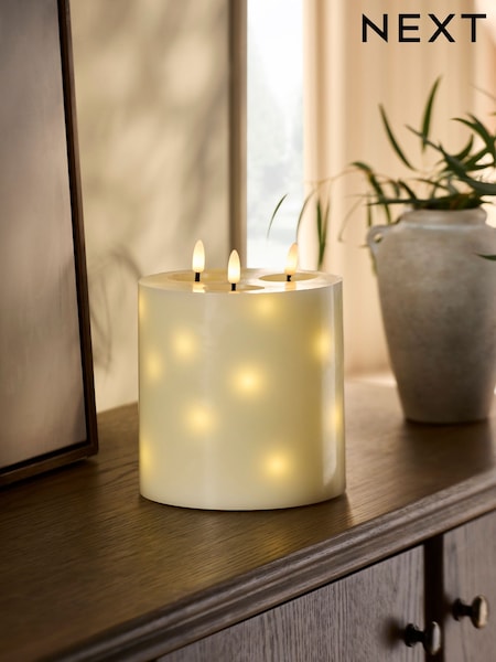 3 Wick Twinkle Led Candle