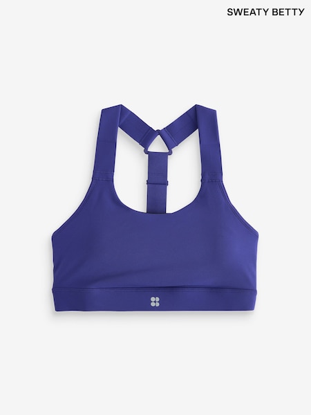 Sweaty Betty Blue Power Medium Support Seam Free Bra (V57603) | £45