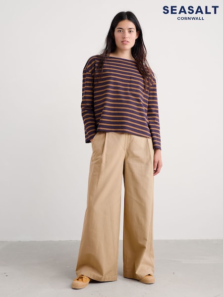 Seasalt Cornwall Purple Beach Boat Top (V57683) | £36