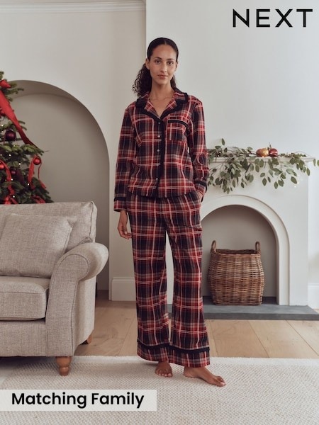 Red/Navy Check - Matching Family Christmas Flannel Pyjamas