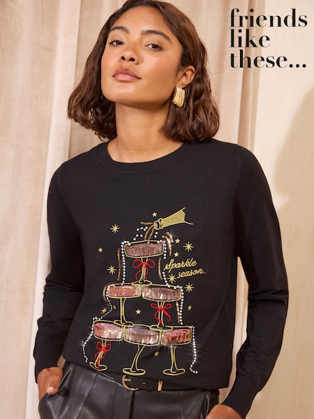 Black Drinks - Friends Like These Christmas Jumper