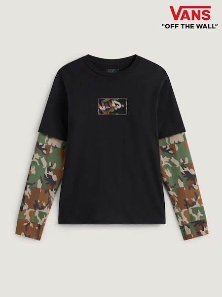 Black - Vans Camo Twofer T-shirt