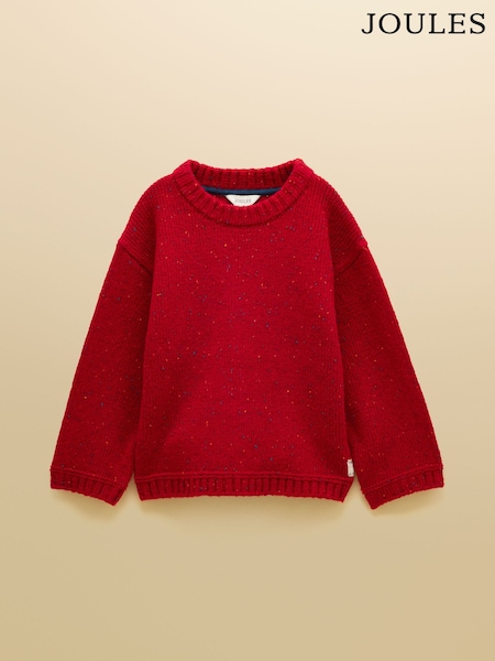 Red - Joules Kids' Fisherman Rib Jumper