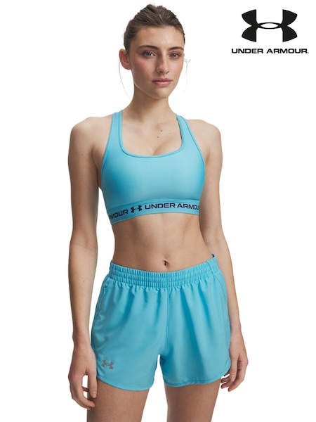 Blue - Under Armour Crossback Mid Support Bra