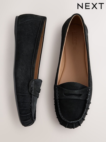Black - Forever Comfort® Clean Suede Loafers