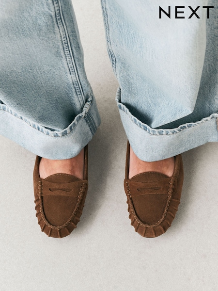Tan Brown - Forever Comfort® Clean Suede Loafers