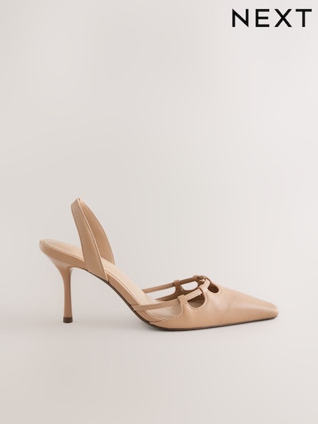Camel - Forever Comfort® Suede Cut Out Sling Back Heels