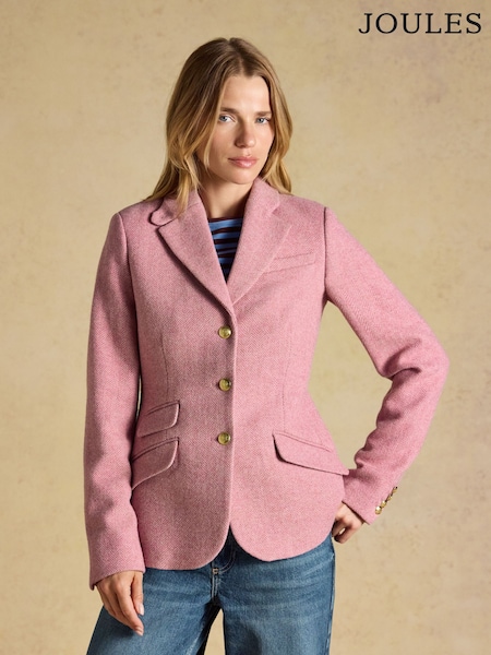 Pink - Joules Canterley Tweed Blazer