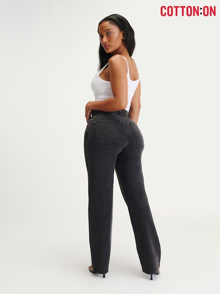 Cotton On Black Curvy Stretch Straight Jeans (V60363) | £40