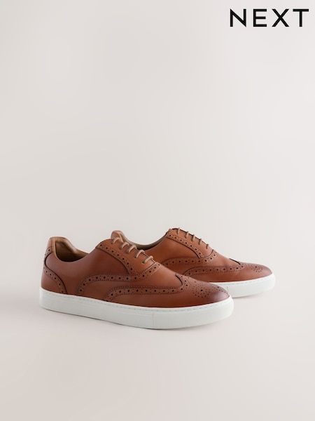 Tan Brown - Regular Comfort Brogue Shoes