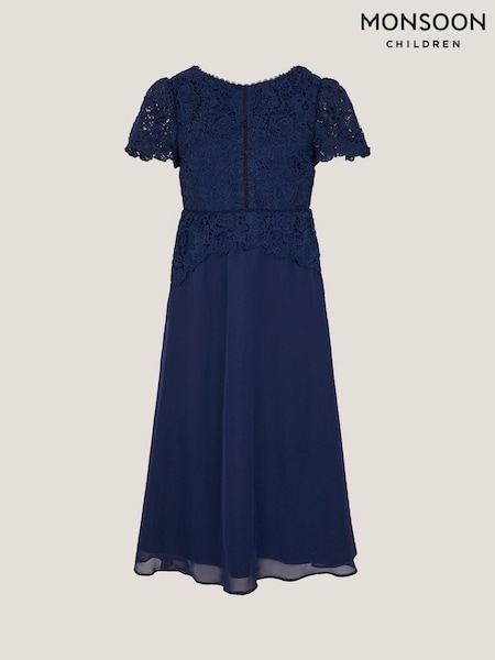 Monsoon Blue Monica Lace Prom Dress (V60753) | £60 - £65