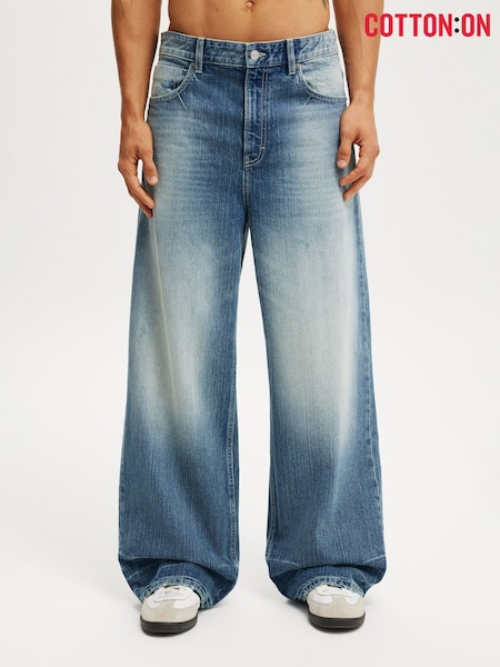 Cotton On Blue/White Super Baggy Jeans (V60836) | £50