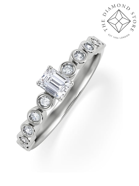 The Diamond Store White Libra Zodiac 0.01ct Lab Diamond Signet Ring in 18K Gold Vermeil (V60890) | £141