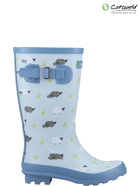 Cotswolds Blue Farmyard Junior Wellingtons (V60998) | £35