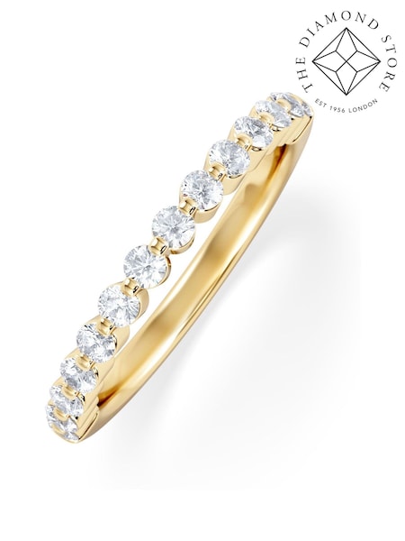 The Diamond Store White Solstice 0.35ct Lab Diamond Half Eternity Ring F/VS in 9k Gold (V61052) | £378
