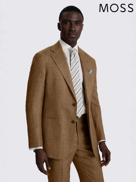MOSS Brown Italian Tailored Fit Suit Jacket (V61232) | £319