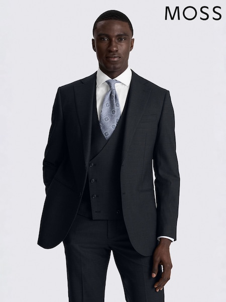 MOSS Blue Tailored Performance Puppytooth Suit Jacket (V61243) | £189