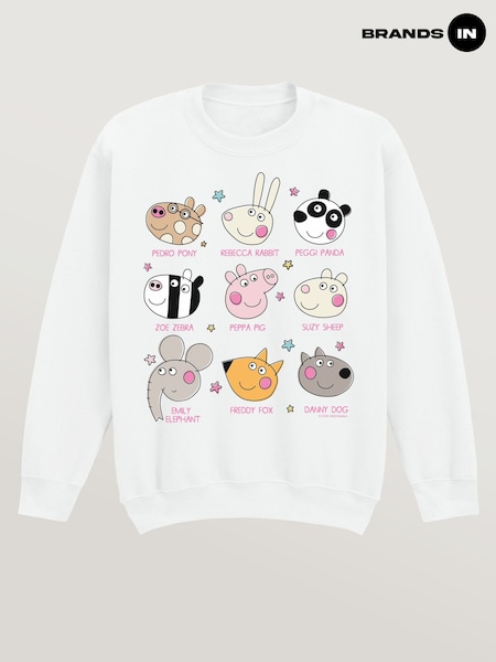 Brands In White Peppa Pig Friends Sweat Top (V61265) | £25