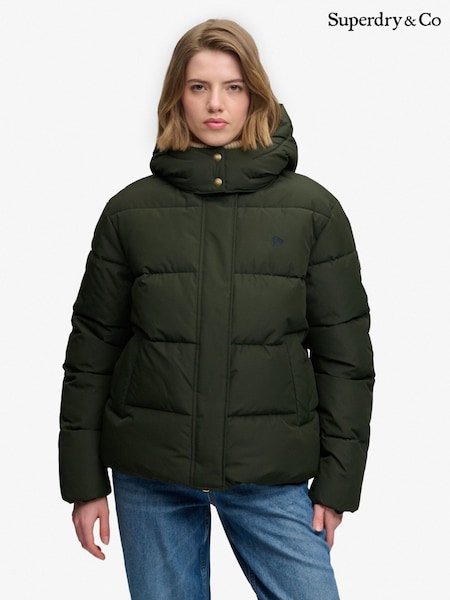 Green - Superdry Premium Puffer Jacket