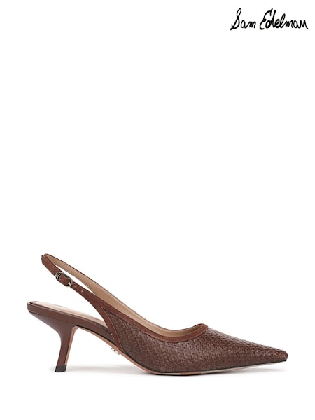 Sam Edelman Bianka 3 Regular Fit Brown Slingbacks (V61868) | £160