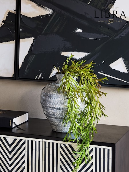 Libra Interiors White Medium Lunel Glazed Vase (V61901) | £80