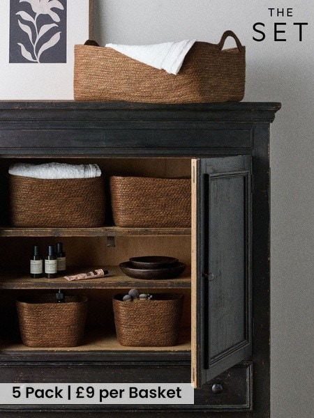 The Set 5 Pack Low Rectangular Baskets