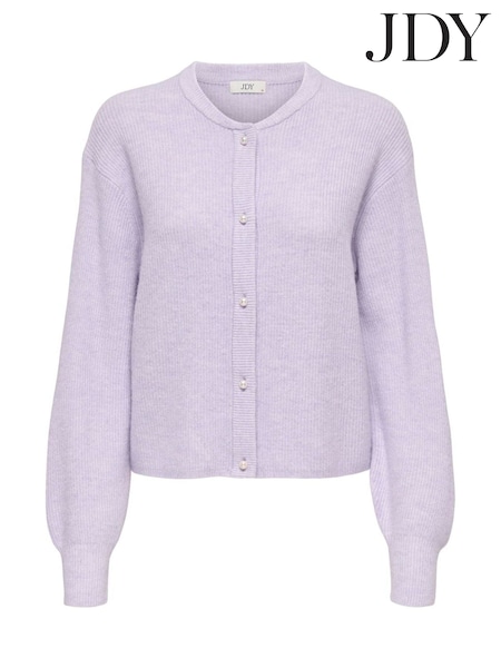 JDY Purple Long Sleeve Cardigan With Pearl Button (V62482) | £30