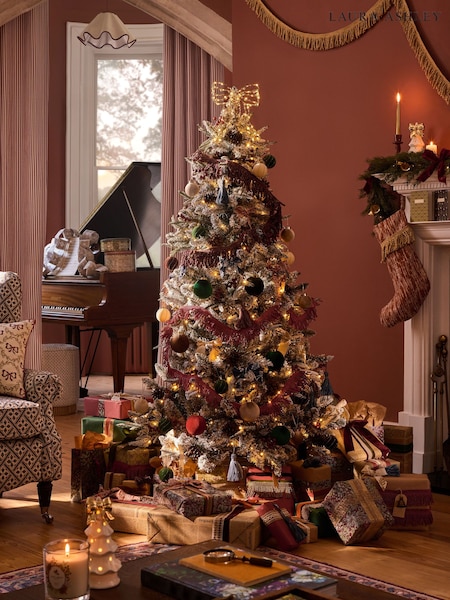 Laura Ashley 6ft Pre Lit Frosted Christmas Tree