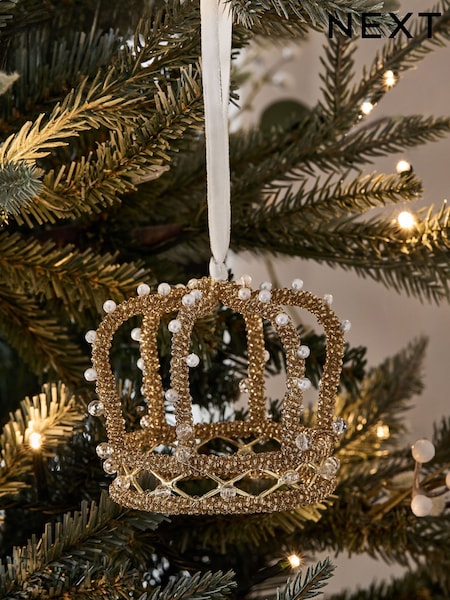 Beaded Crown Bauble