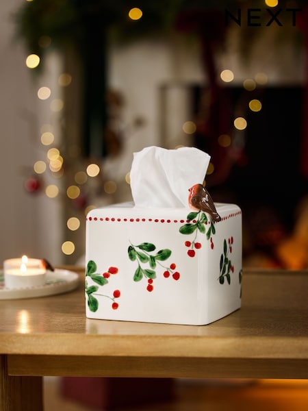 Robin Ceramic Tissue Box