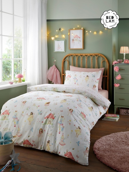 Bedlam Pink Summer Fairies Easy Care Duvet Cover Set (V63529) | £18 - £25