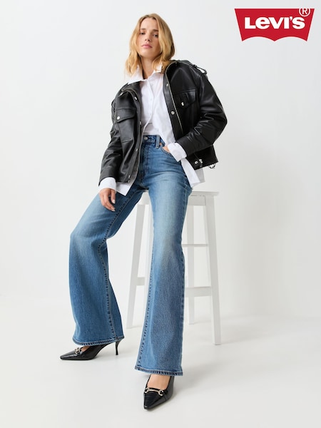 Mid Blue Denim - Levi's® Ribcage Flare Bootcut Jeans