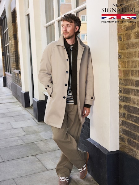 Stone - Regular Signature British Millerain Showerproof Trench Coat