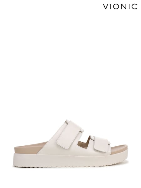 Vionic Cream Riviera Regular Fit Arch Support Slides (V64082) | £140