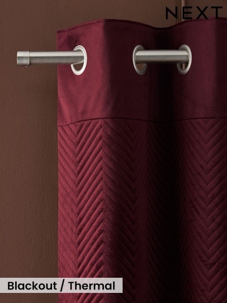 Madison Velvet Blackout/thermal Eyelet Curtains