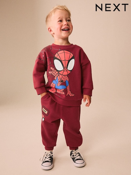 Red - Spidey Crew Neck Sweat And Jogger Set (9mths-8yrs)