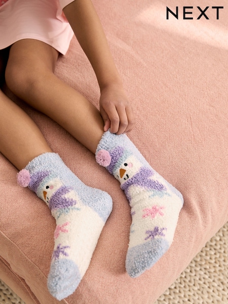 Purple Snowman - Christmas Cosy Socks